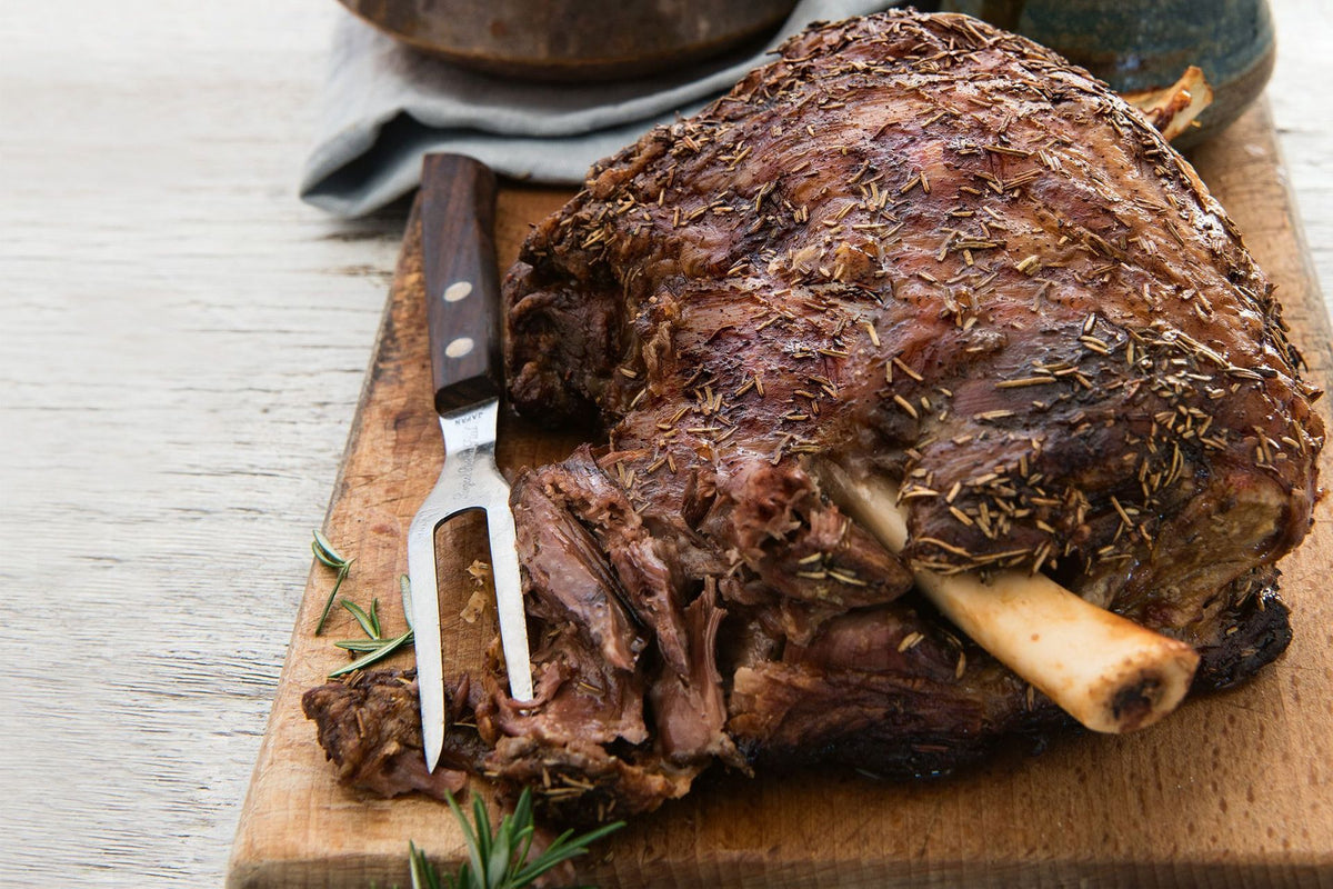 Wood-Fired Lamb Shoulder with Garlic & Herb Crust