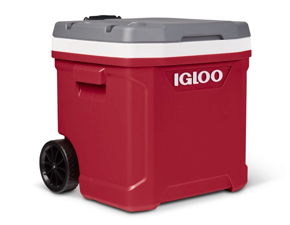 Igloo Latitude 60Qt Roller Cooler - Industrial Red / Meteorite (EDC)