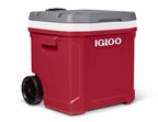 Igloo Latitude 60Qt Roller Cooler - Industrial Red / Meteorite (EDC)
