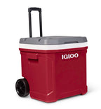 Igloo Latitude 60Qt Roller Cooler - Industrial Red / Meteorite (EDC)