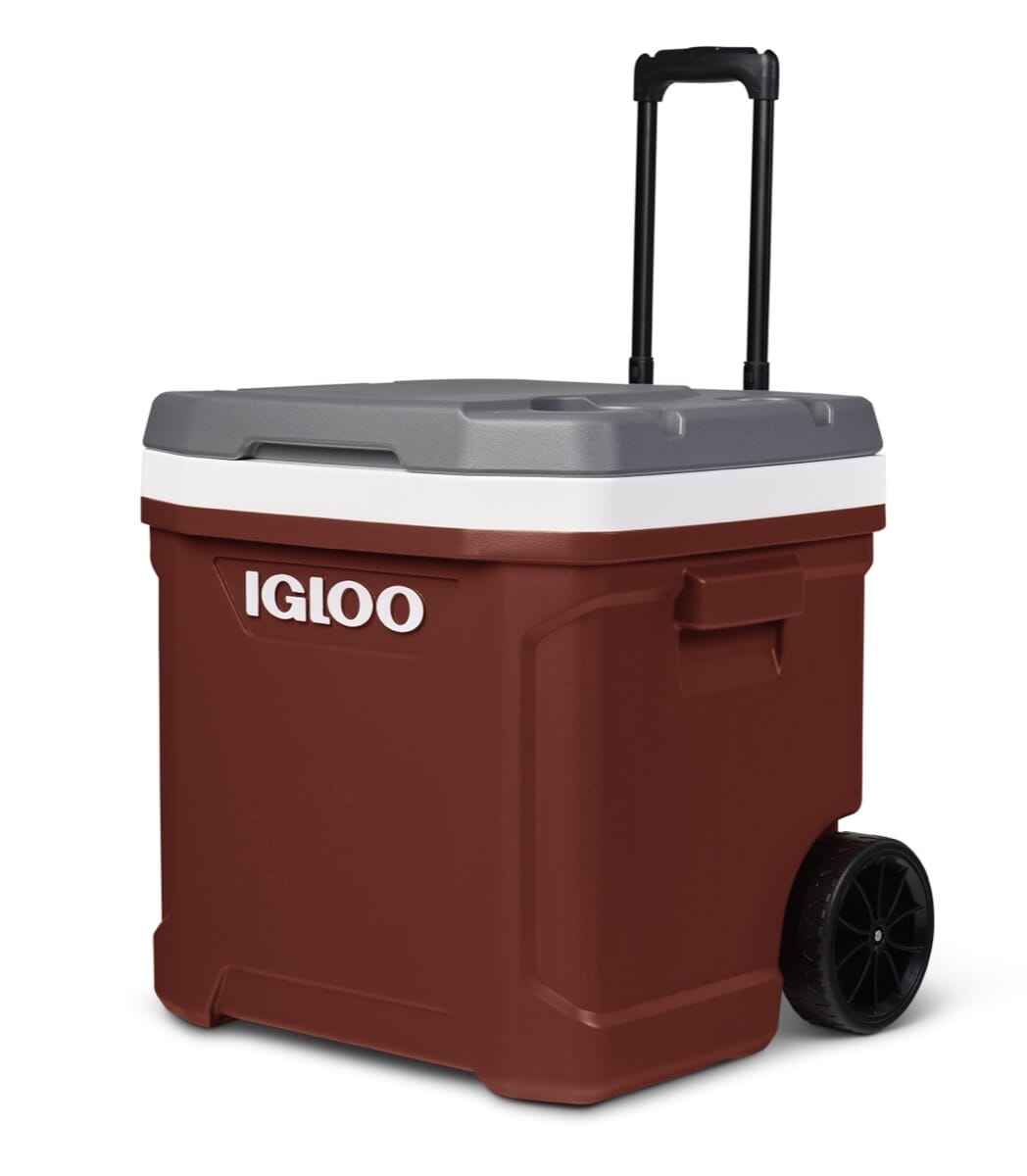 Igloo Latitude 60Qt Roller Cooler - Industrial Red / Meteorite (EDC)