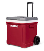 Igloo Latitude 60Qt Roller Cooler - Industrial Red / Meteorite (EDC)