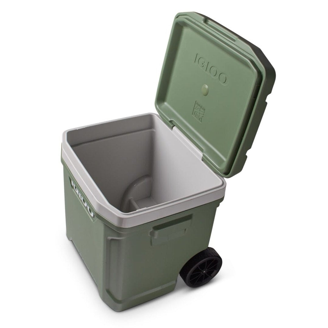 Igloo-ecocool Latitude 60 Qt Roller Cooler - Vintage Green