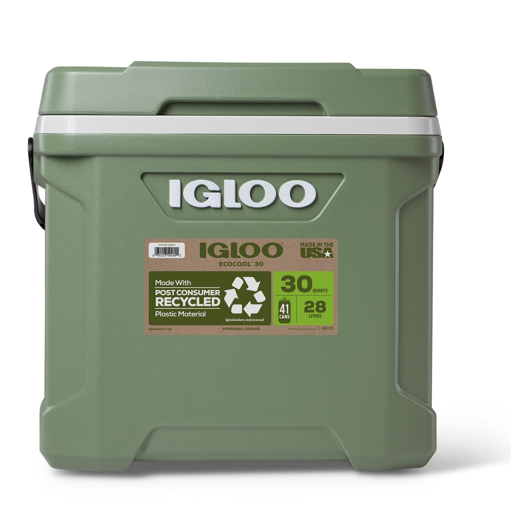 Igloo-ecocool Latitude 30 Qt Cooler Box - Vintage Green