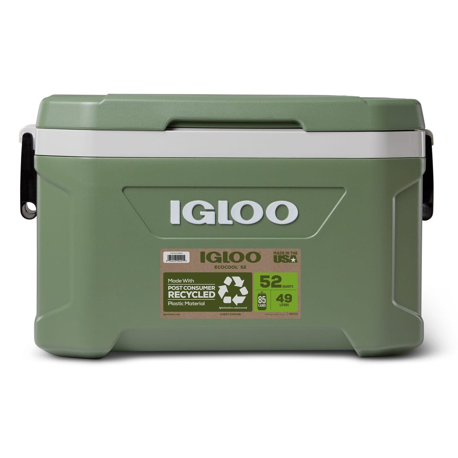 Igloo-ecocool Latitude 52 Qt Cooler Box - Vintage Green
