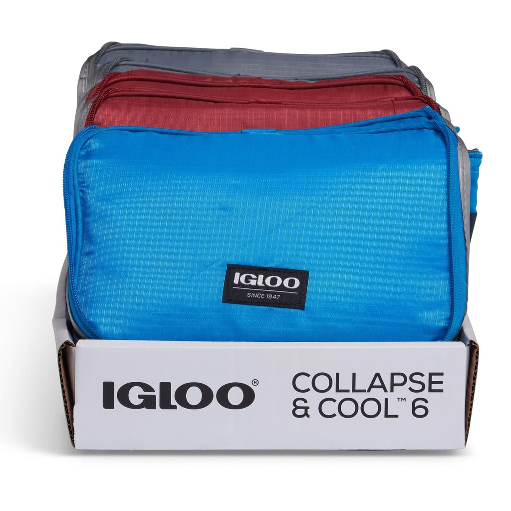 Igloo Collapse & Cool 6 Soft Cooler Bag - Blue/Black