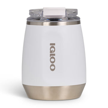 Igloo 10oz Stainless Steel Wine Tumbler - White