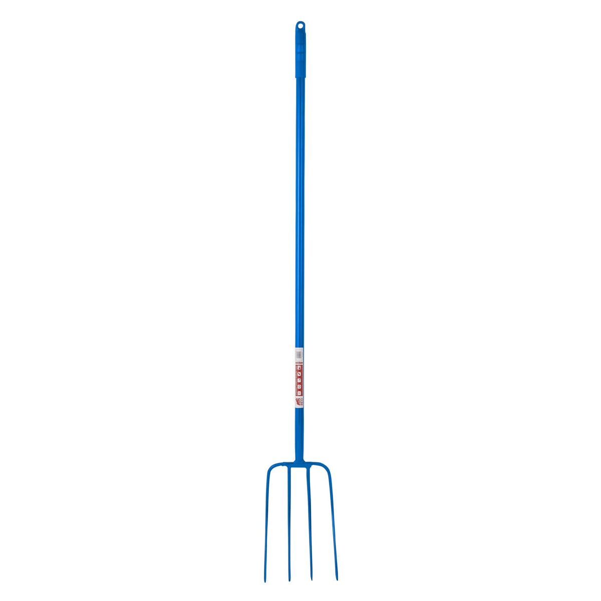 4 Prong Manure Fork Straight Handle - Blue (48” Straight Handle)