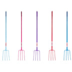 Red Gorilla 4-Prong Manure Fork 48" Straight Handle - Blue