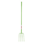 Red Gorilla 4-Prong Manure Fork with T-Handle - Pistachio
