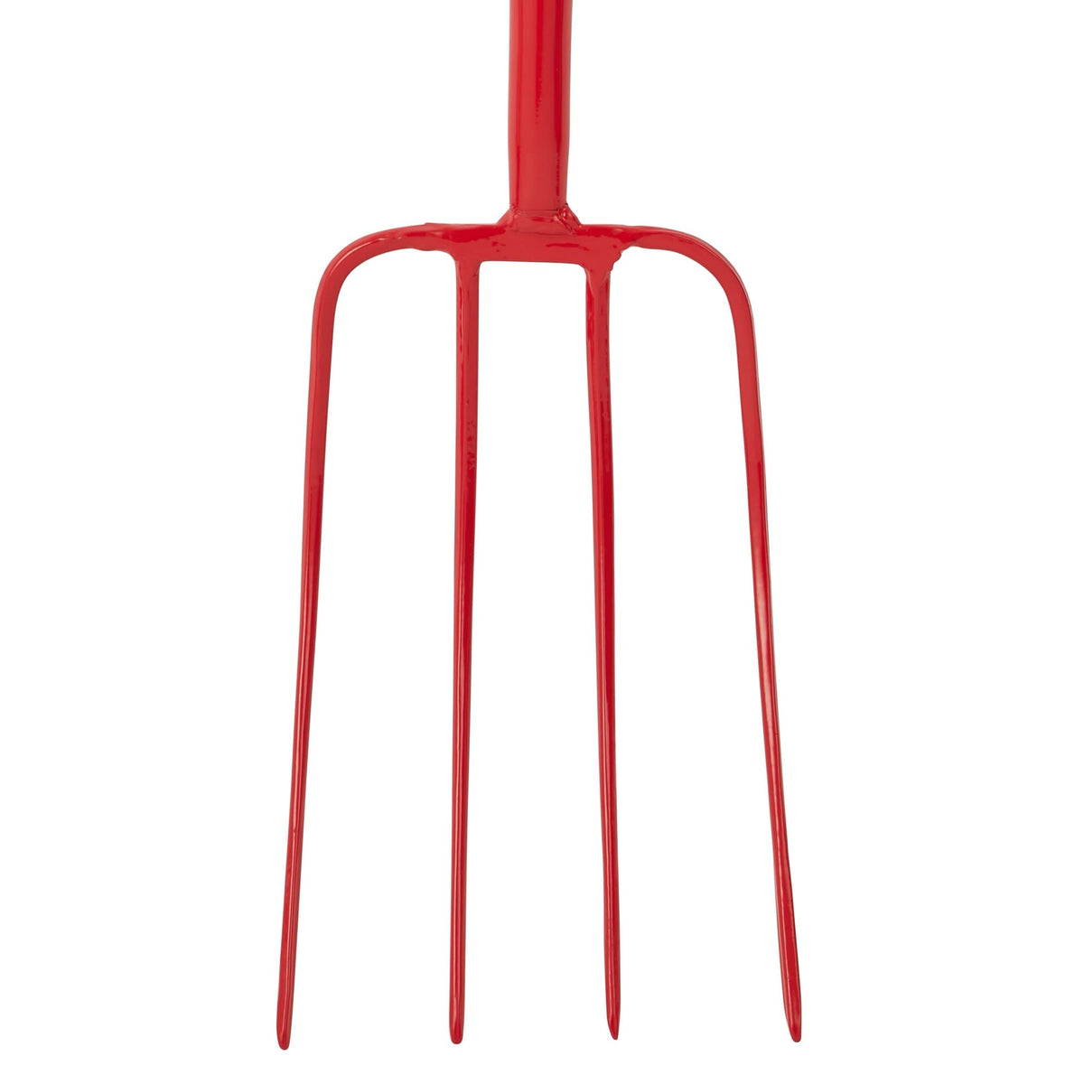 Red Gorilla 4-Prong Manure Fork 48" Straight Handle - Red