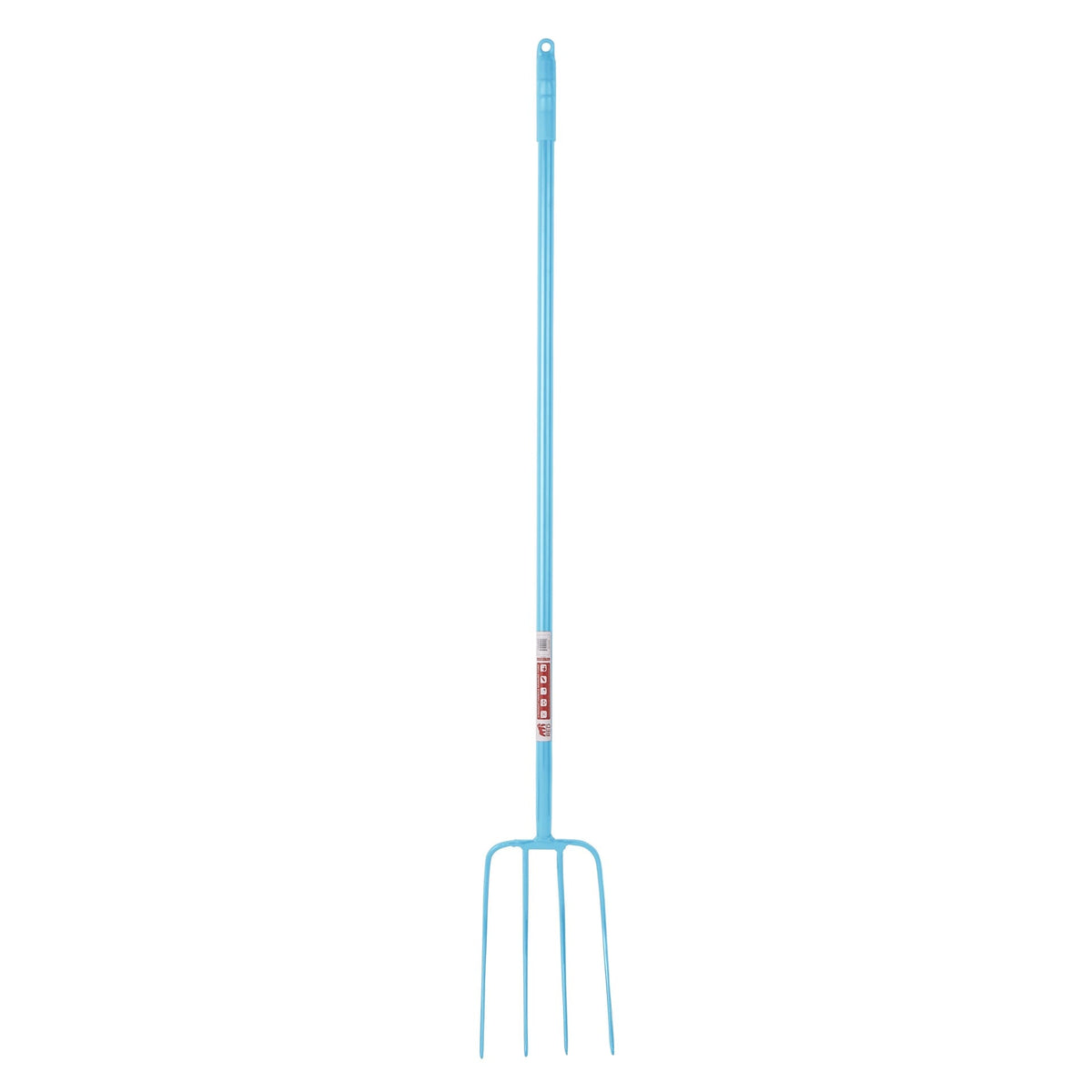 Red Gorilla 4-Prong Manure Fork 48" Straight Handle - Sky Blue