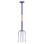 4 Prong Manure Fork T-Handle - Purple (T-Handle)