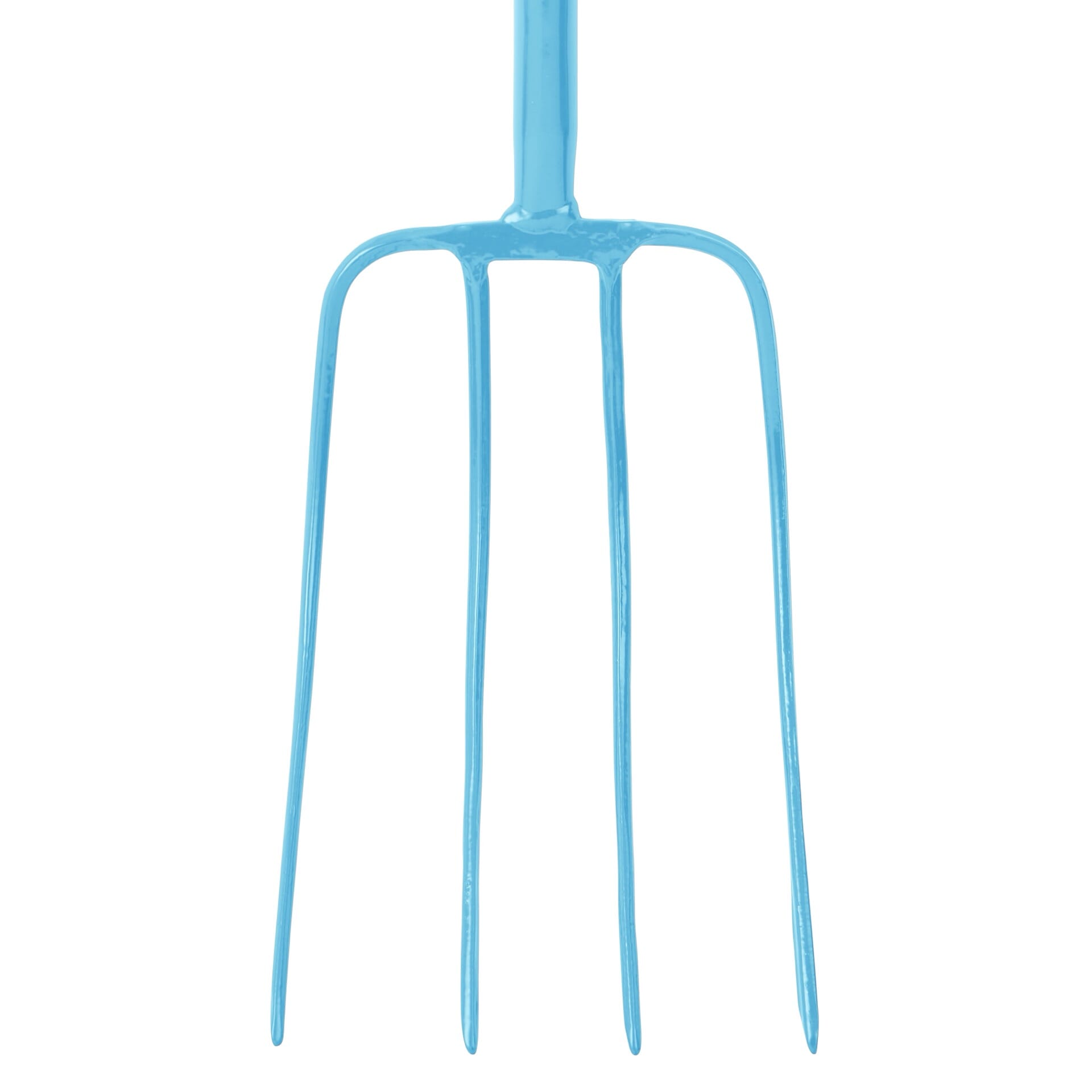 Red Gorilla 4-Prong Manure Fork with T-Handle - Sky Blue