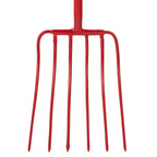 Red Gorilla 6-Prong Manure Fork with T-Handle - Red