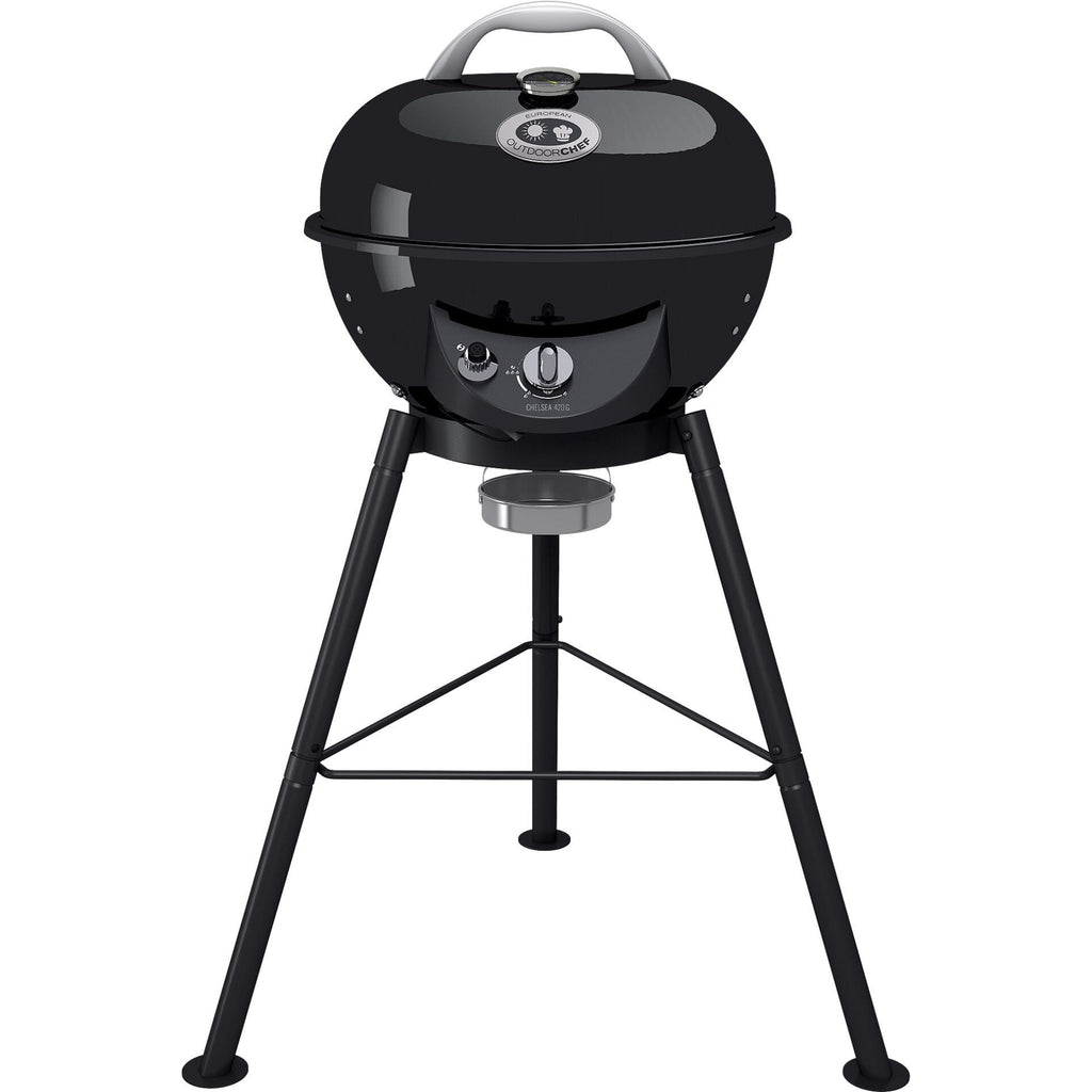 OutdoorChef Chelsea 420 G Gas Kettle Grill - Black 30mbar