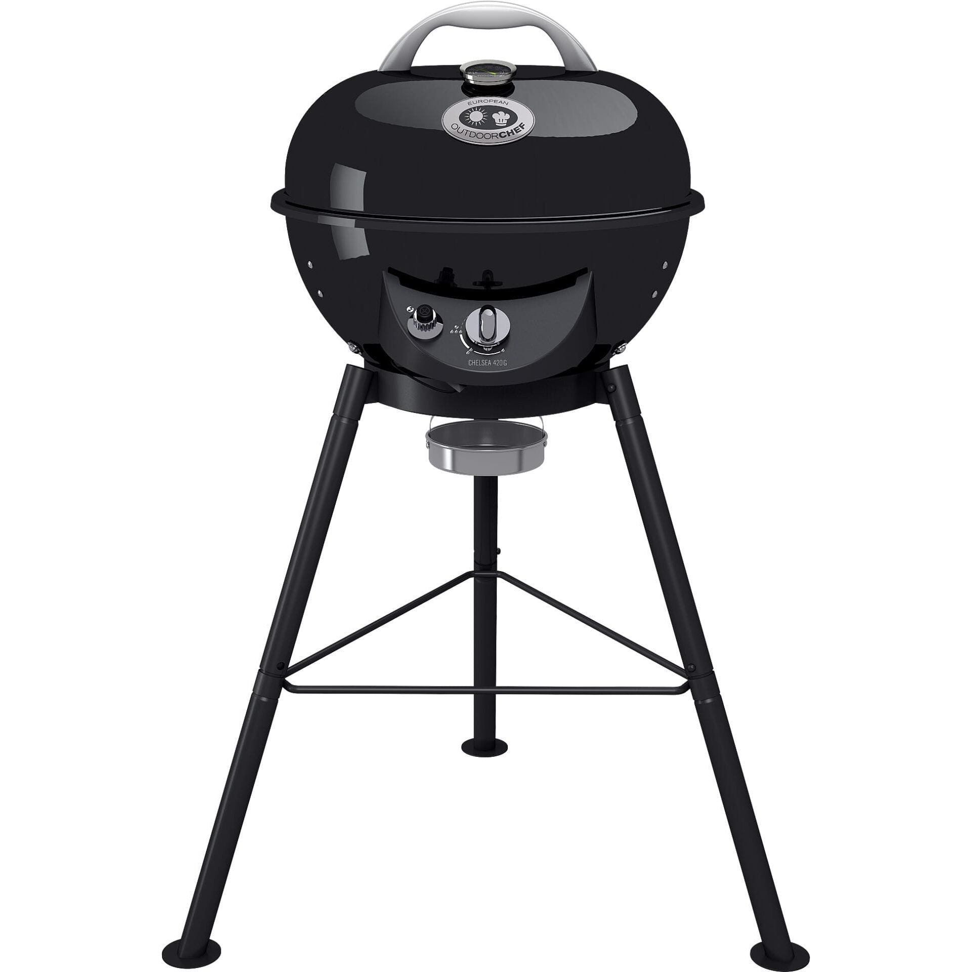 OutdoorChef Chelsea 420 G Gas Kettle Grill - Black 30mbar