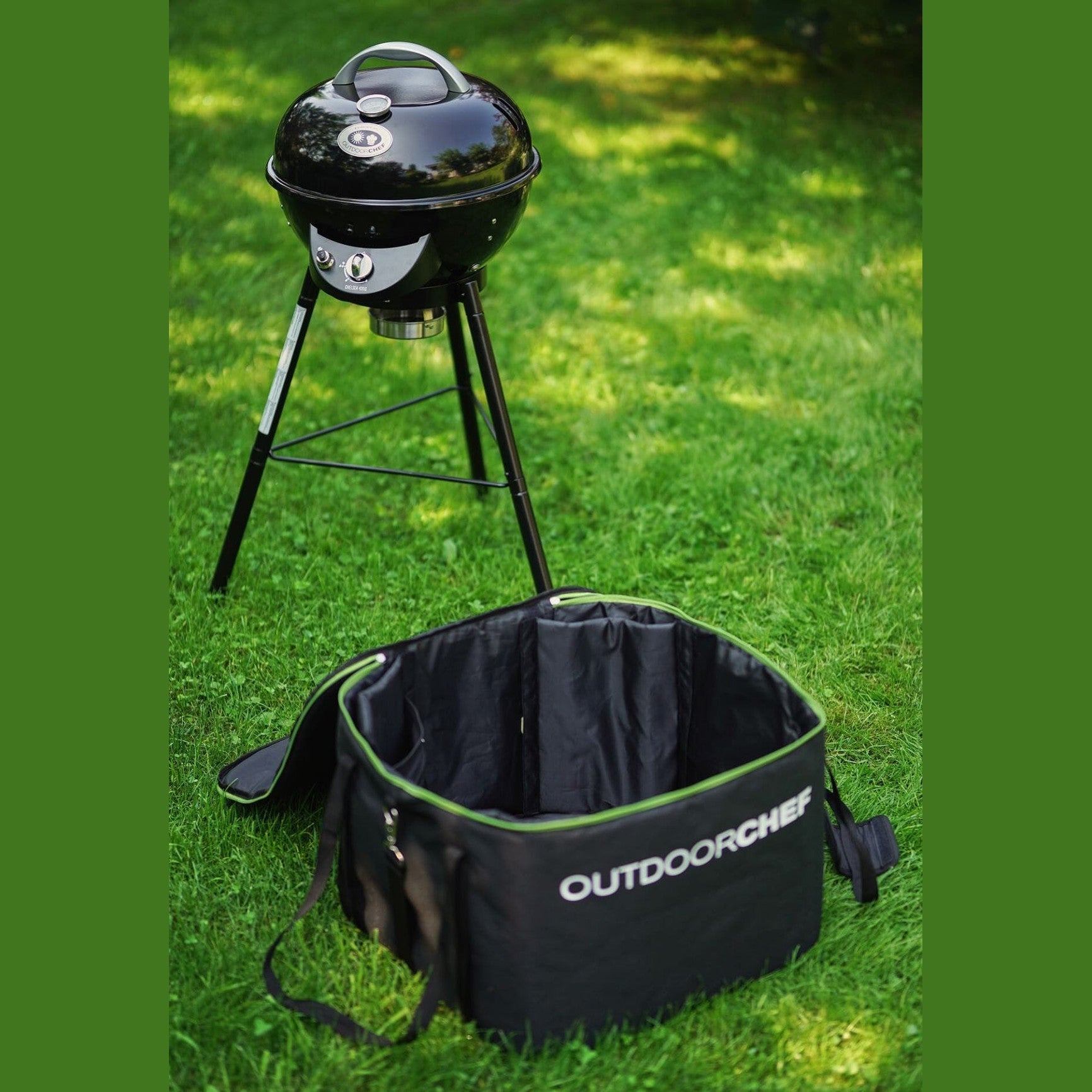 OutdoorChef Chelsea 420 G Gas Kettle Grill - Black 30mbar