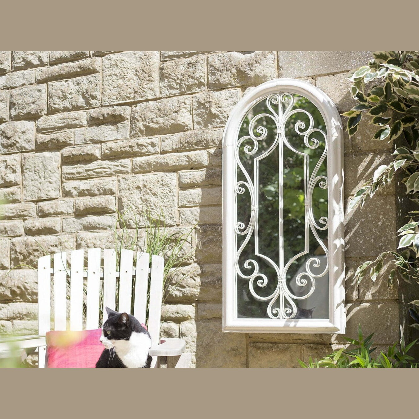 La Hacienda - Scrolled Arch Mirror