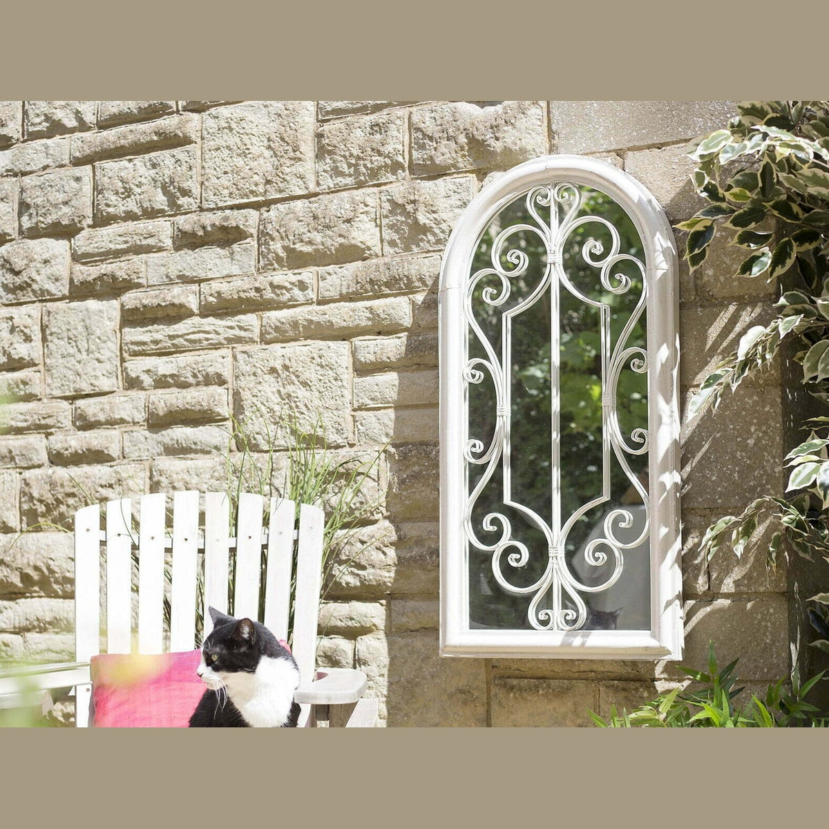 La Hacienda - Scrolled Arch Mirror