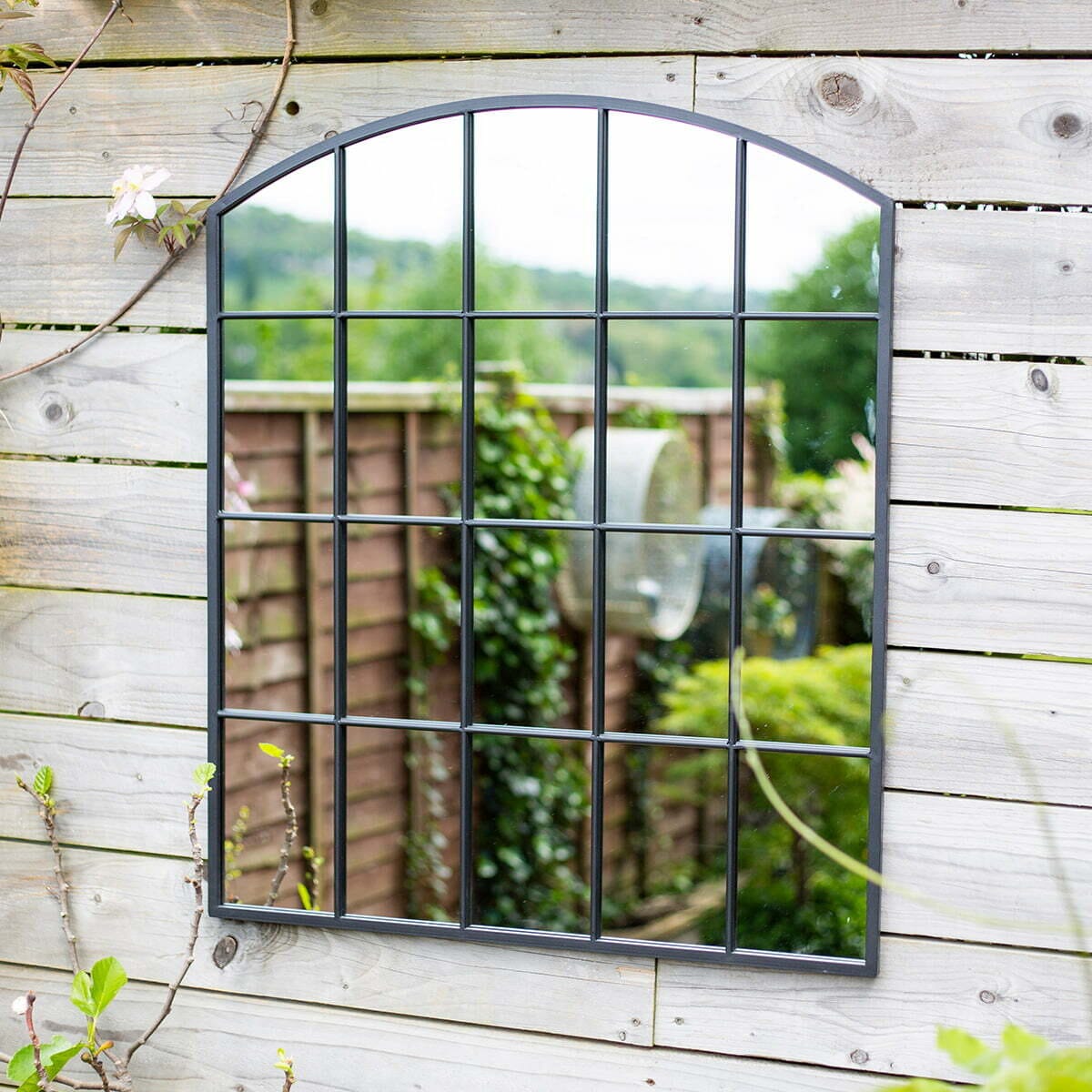 La Hacienda - Black Industrial Arch Mirror