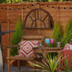 La Hacienda - Aged Half Moon  Arch Mirror 100 x 50 cm