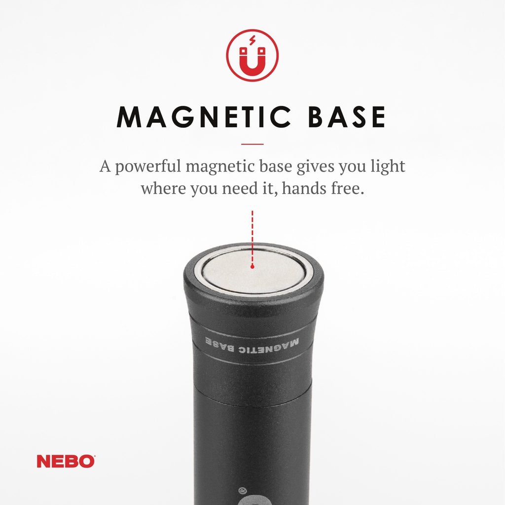 At Nebo Tools, we continually innovate so that we can offer the highest quality LED lighting products at the best price. The Big Larry™ 2 outputs 500 lumens with the COB work light and 200 lumens from the top flashlight which includes 4 light modes.  The red COB light is perfect for distress signalling or roadside emergencies. The steel clip and magnetic base provide convenient hands-free lighting options.