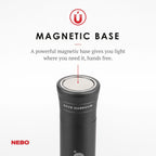 At Nebo Tools, we continually innovate so that we can offer the highest quality LED lighting products at the best price. The Big Larry™ 2 outputs 500 lumens with the COB work light and 200 lumens from the top flashlight which includes 4 light modes.  The red COB light is perfect for distress signalling or roadside emergencies. The steel clip and magnetic base provide convenient hands-free lighting options.