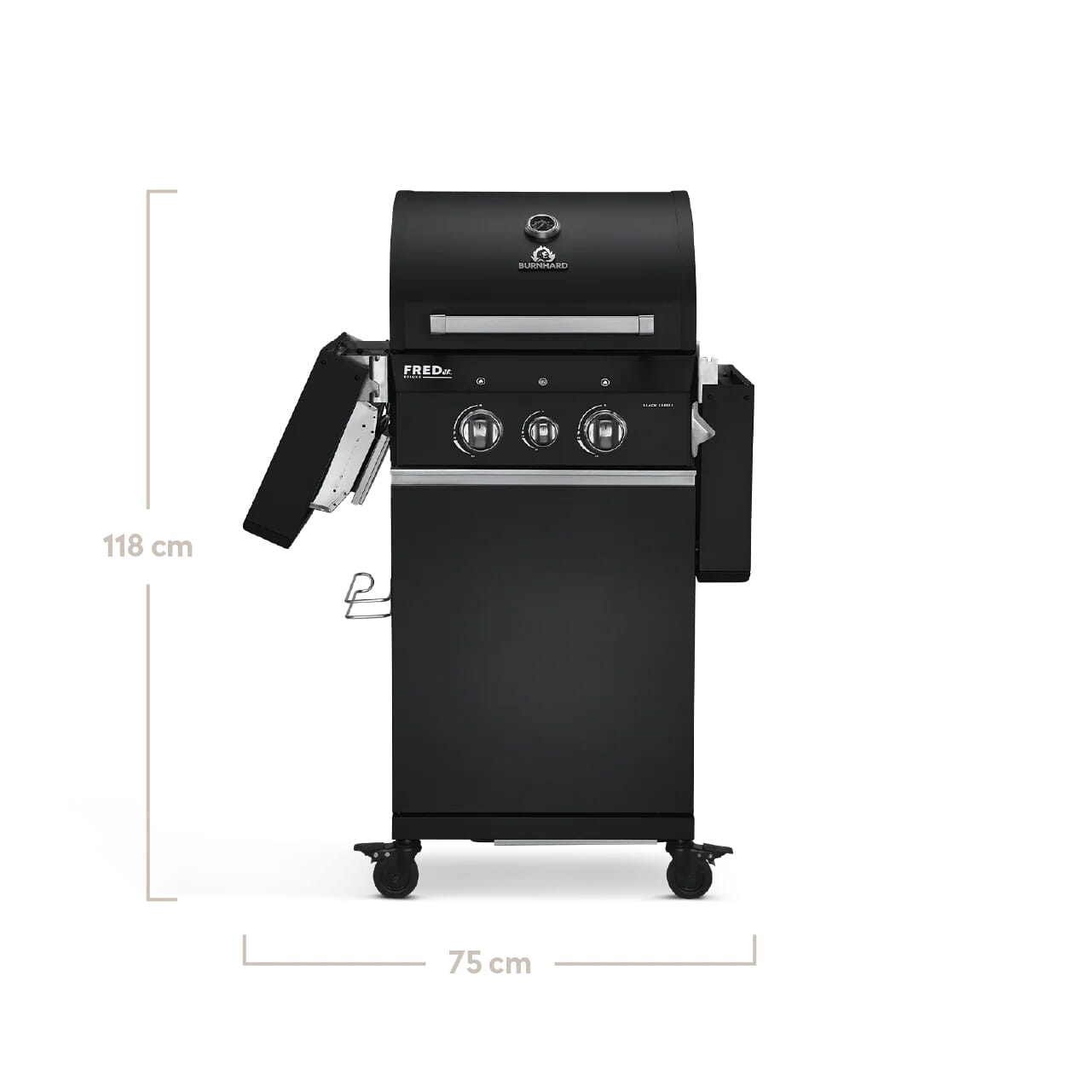 Burnhard FRED Jr. - 2-Burner Gas Grill Black Edition - Series 3