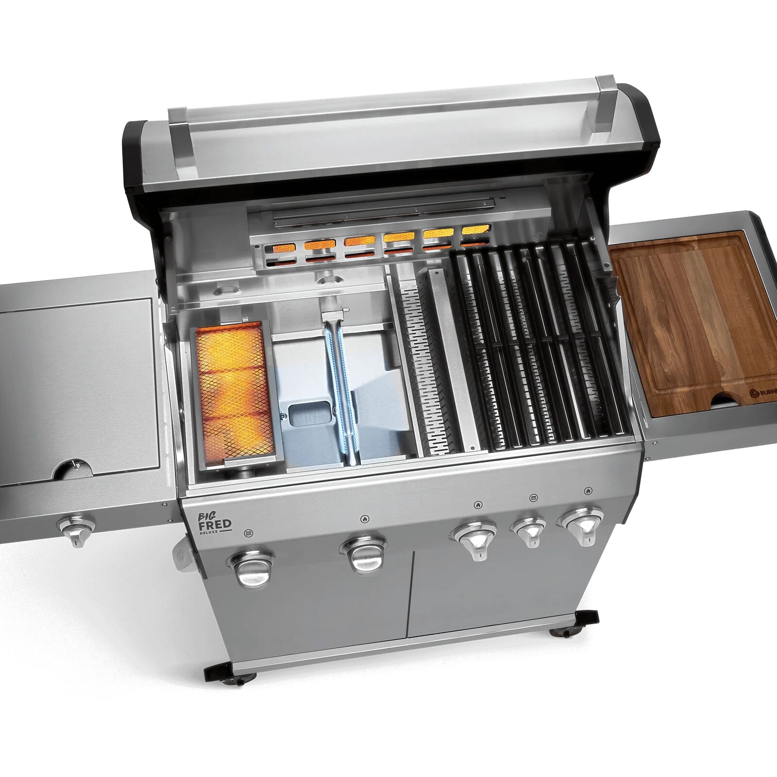 Burnhard Big FRED 4-Burner Gas Grill Deluxe - Series 3 with Side Burner