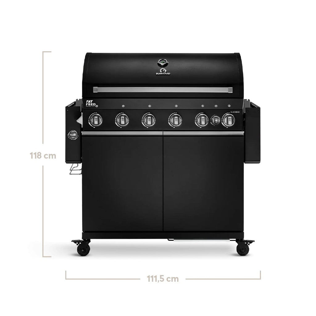 Burnhard Fat FRED 6-Burner Gas Grill Deluxe - Series 3 Black Edition