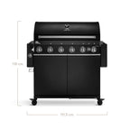 Burnhard Fat FRED 6-Burner Gas Grill Deluxe - Series 3 Black Edition