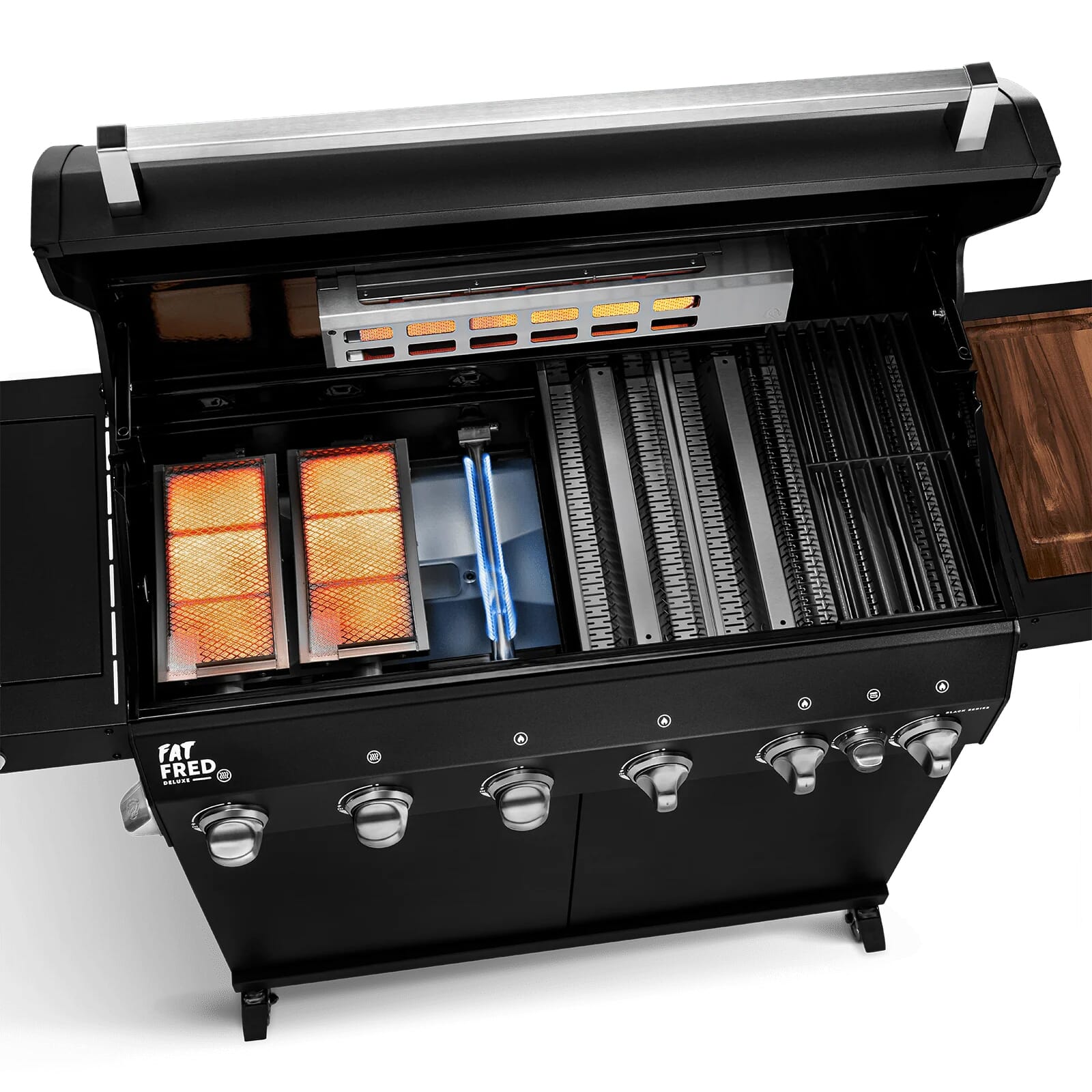Burnhard Fat FRED - 6-Burner Gas Grill Deluxe Black Edition - Series 3