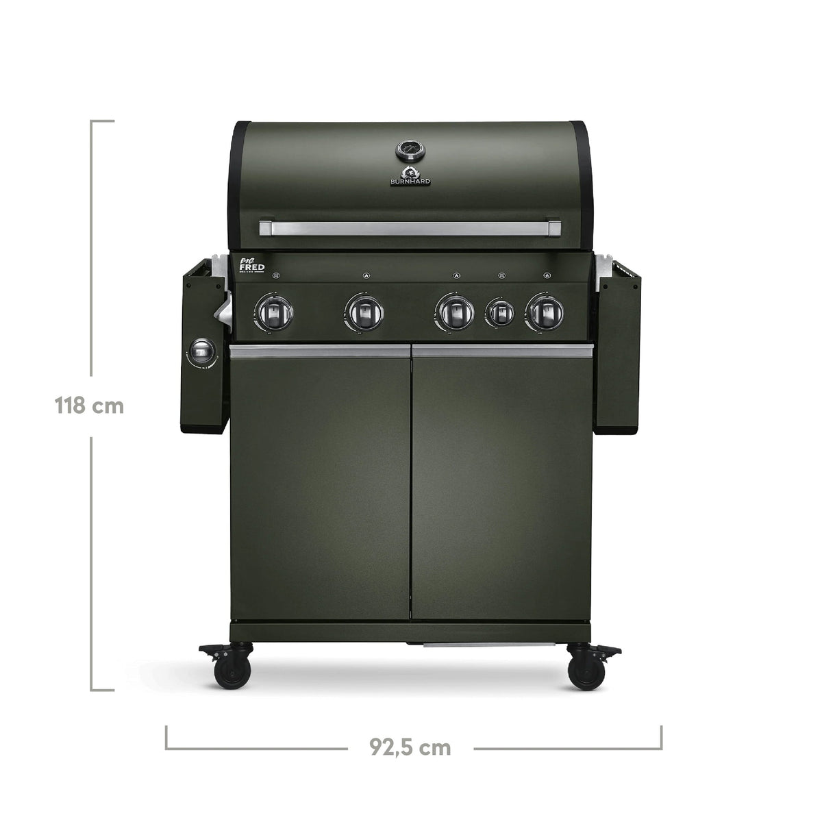 Burnhard Big FRED 4-Burner Gas Grill Deluxe - Green Edition