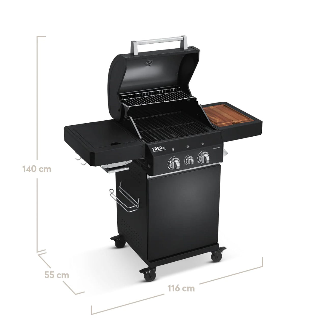 Burnhard FRED Jr. - 2-Burner Gas Grill Deluxe Black Edition - Series 3
