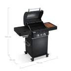 Burnhard FRED Jr. 2-Burner Gas Grill Deluxe - Series 3 Black Edition