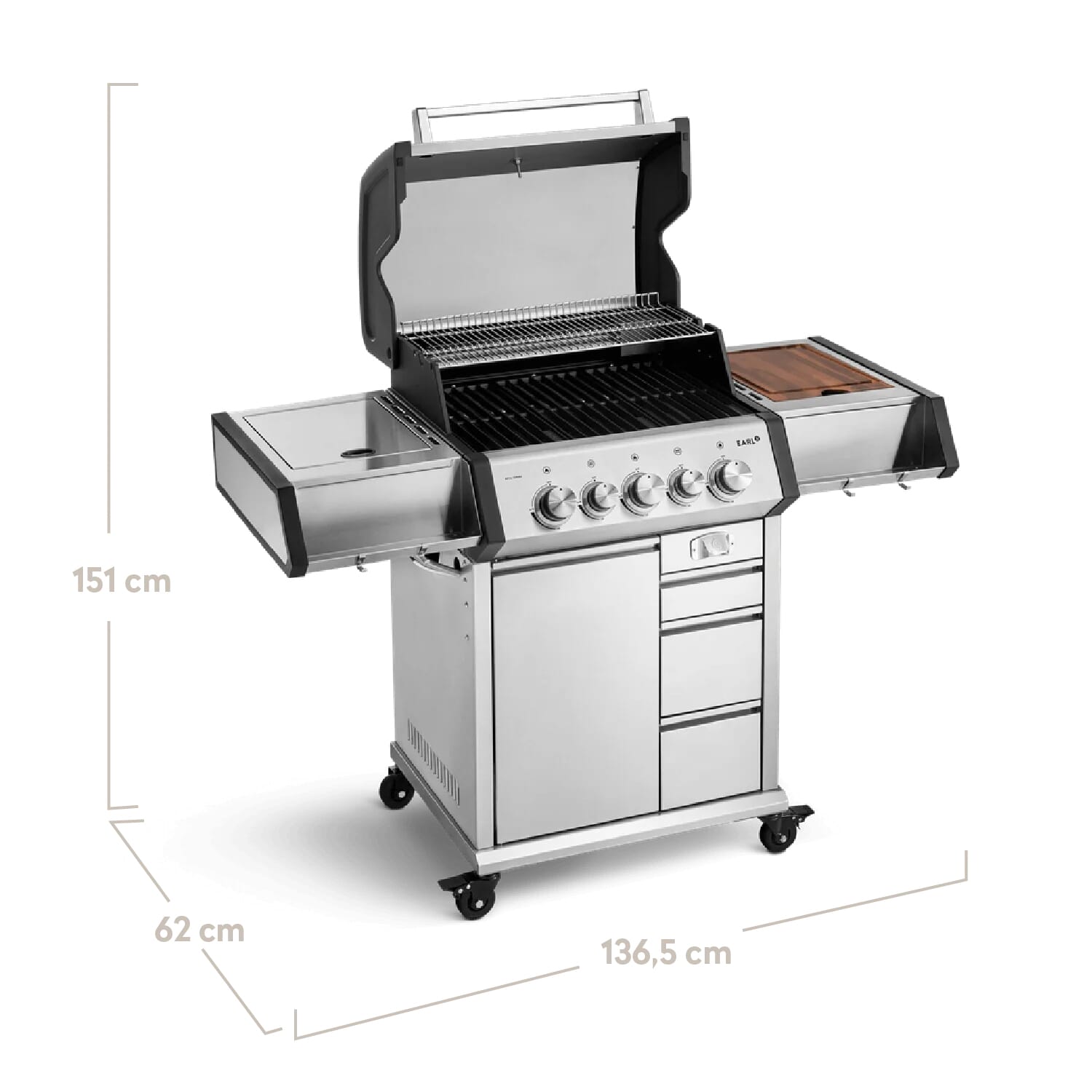 Burnhard EARL - 3-Burner Premium-Gas Grill 2025