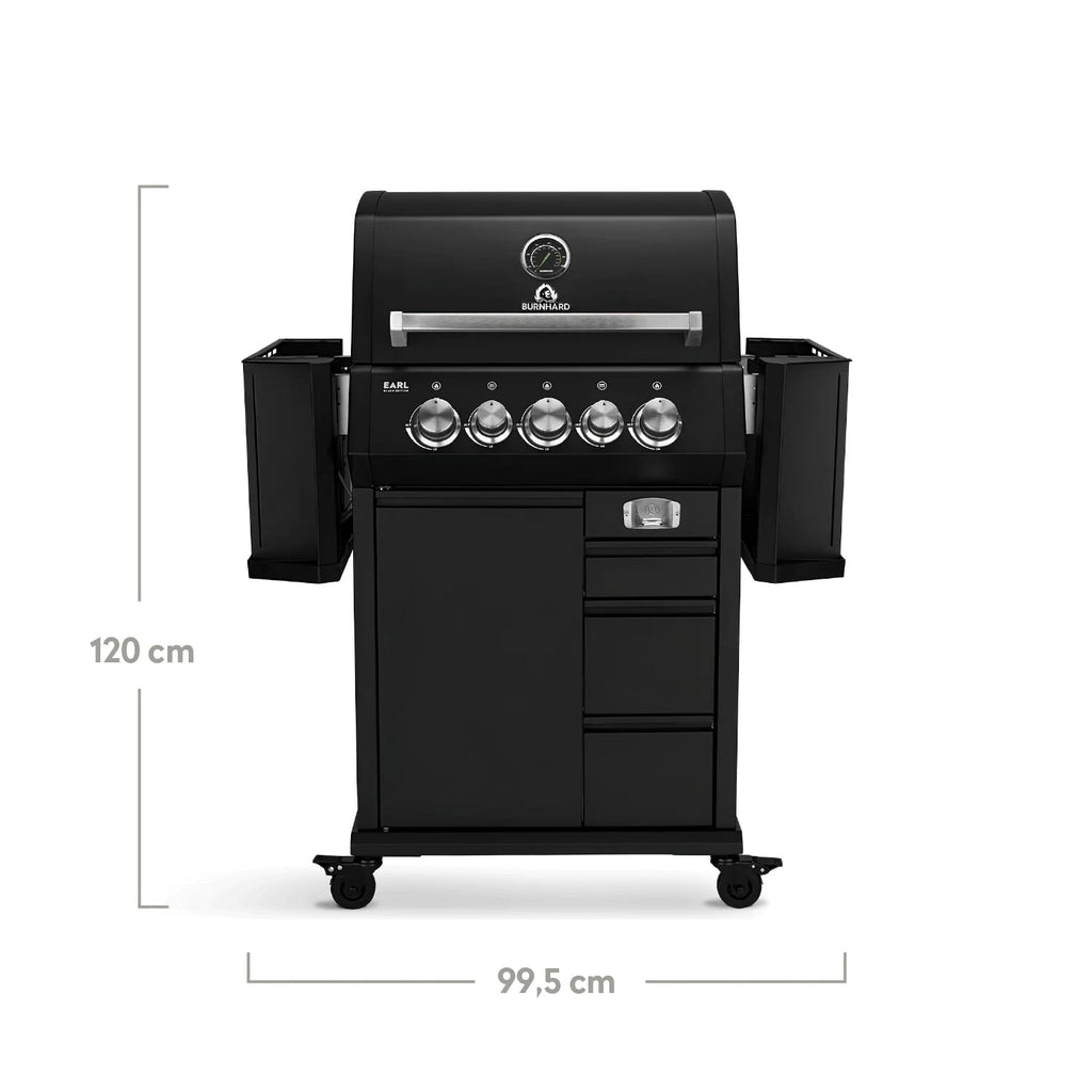 Burnhard EARL 3-Burner Premium Gas Grill 2025 - Black Edition