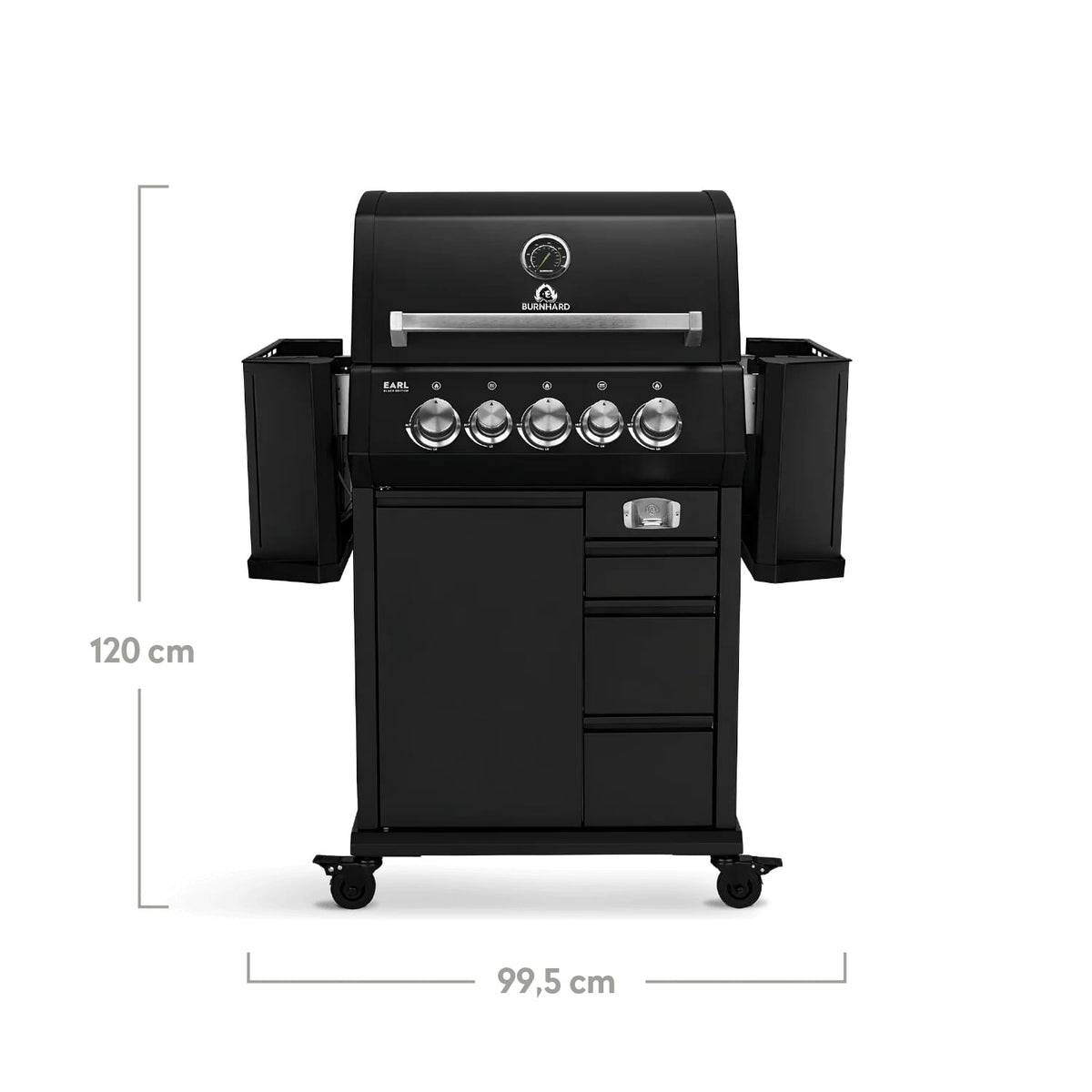 Burnhard EARL 3-Burner Premium Gas Grill 2025 - Black Edition