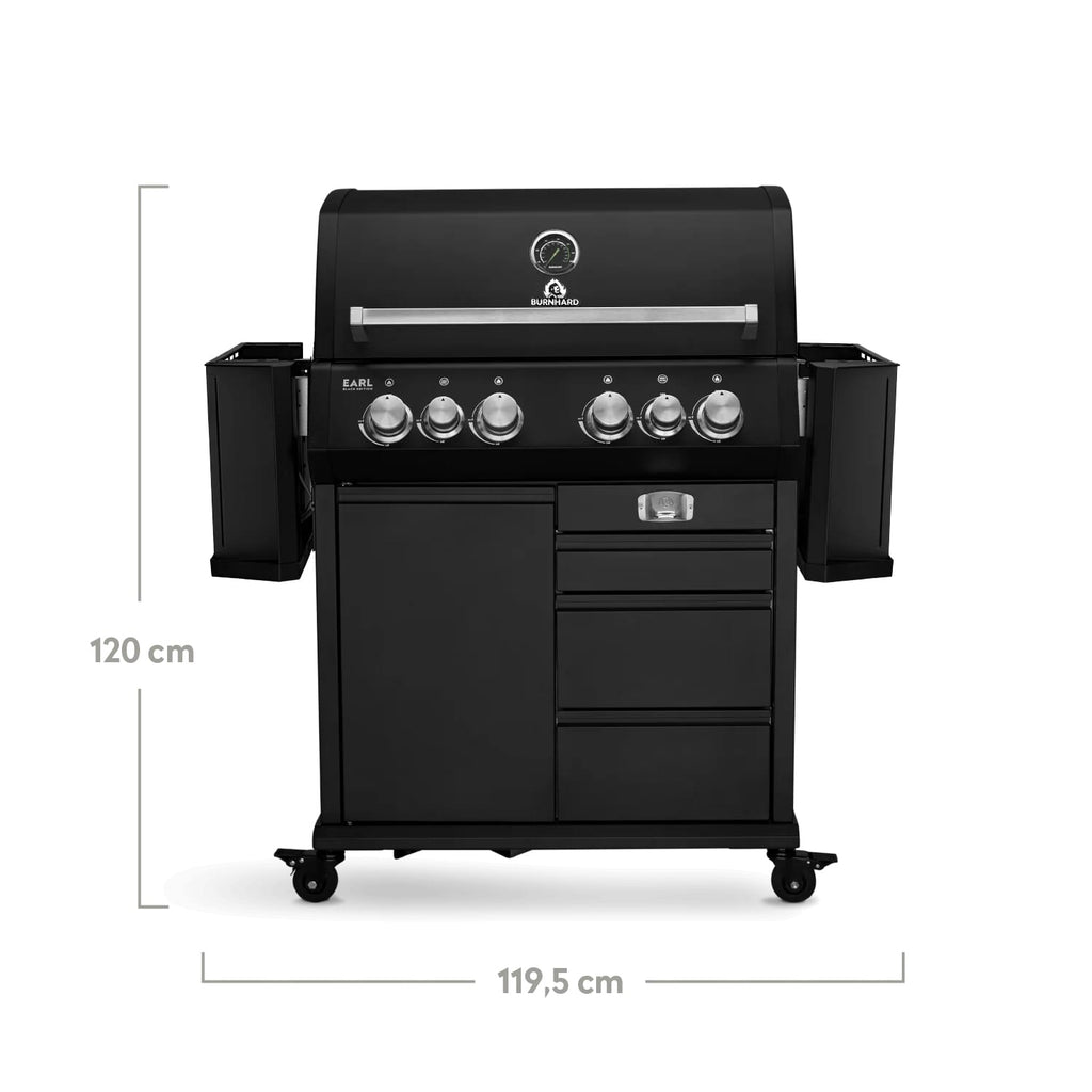 Burnhard Big EARL 4-Burner Premium Gas Grill 2025 - Black Edition Pro