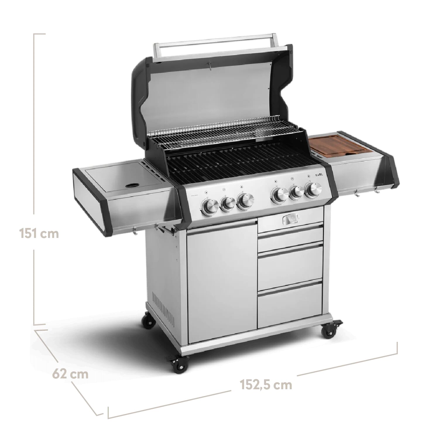 Burnhard Big EARL - 4-Burner Premium-Gas Grill 2025