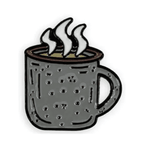 Barebones Enamel Pin - Mug