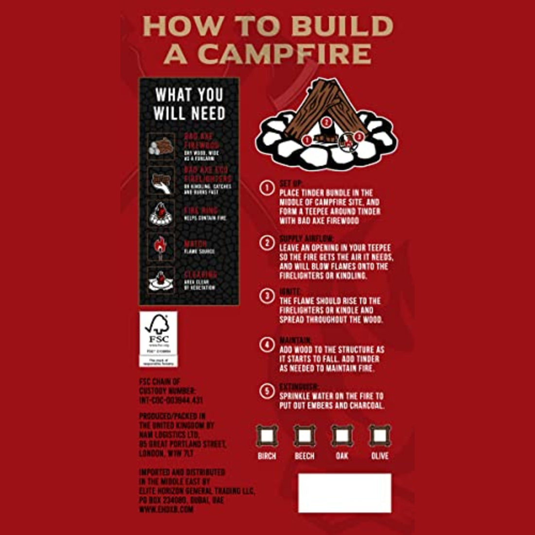 Bad Axe Firewood - Beech 40L Sack Approx 15kg