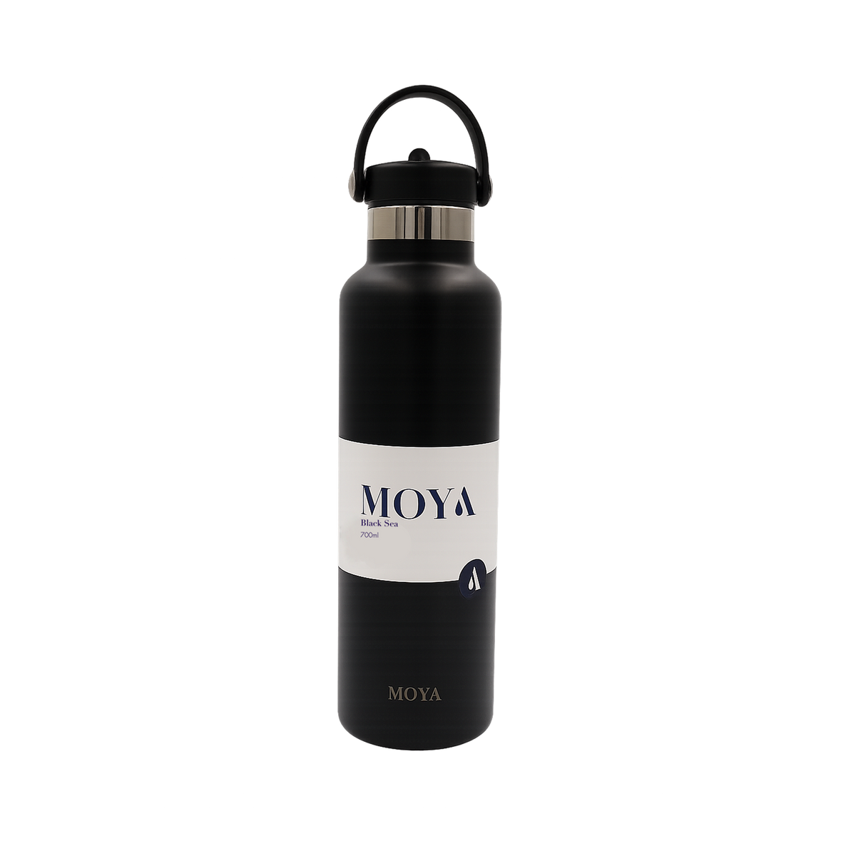 Black Sea 700ml Stainless Steel Water Bottles Straw