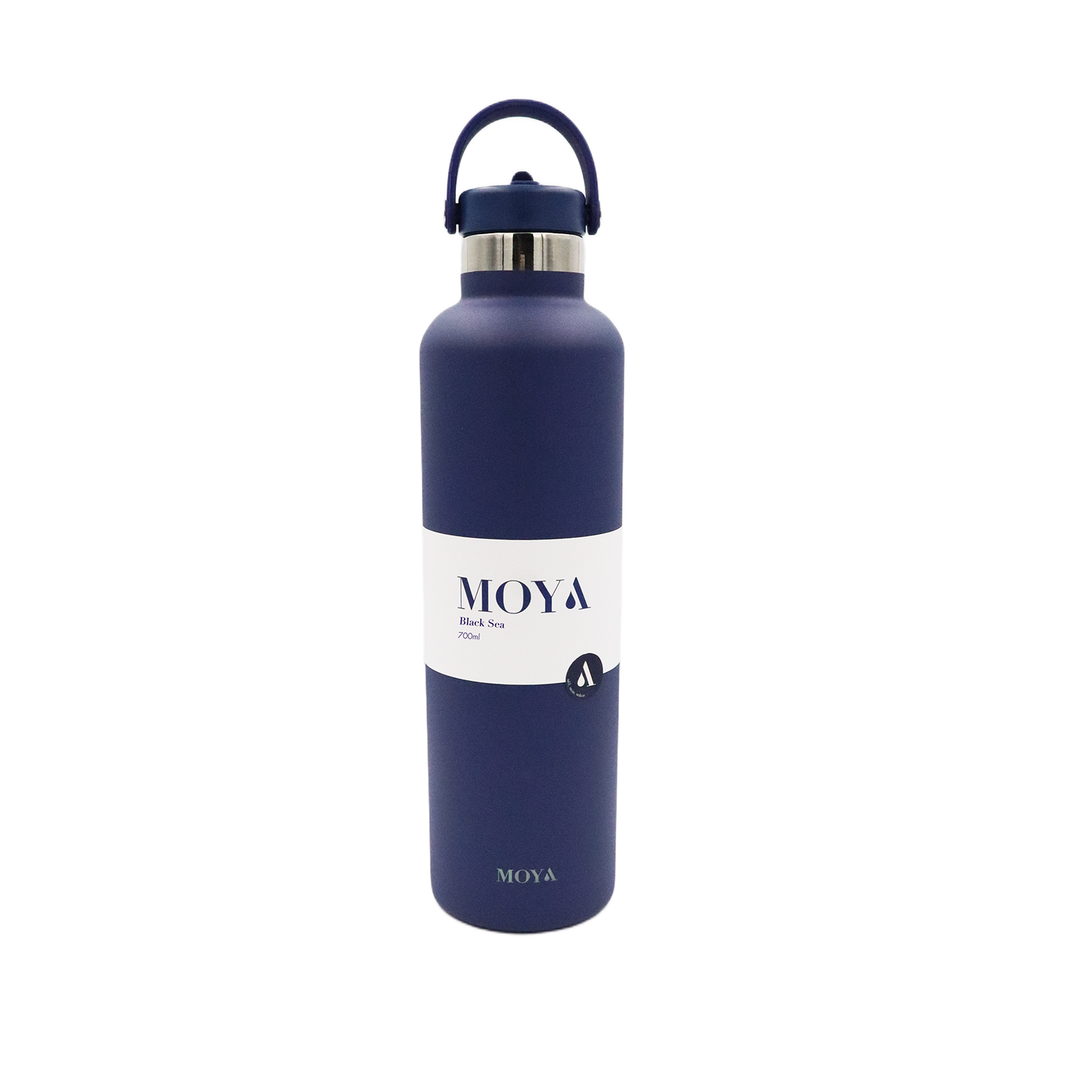 Black Sea 700ml Stainless Steel Water Bottles Straw
