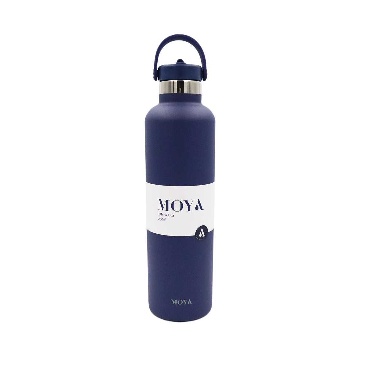 Black Sea 700ml Stainless Steel Water Bottles Straw