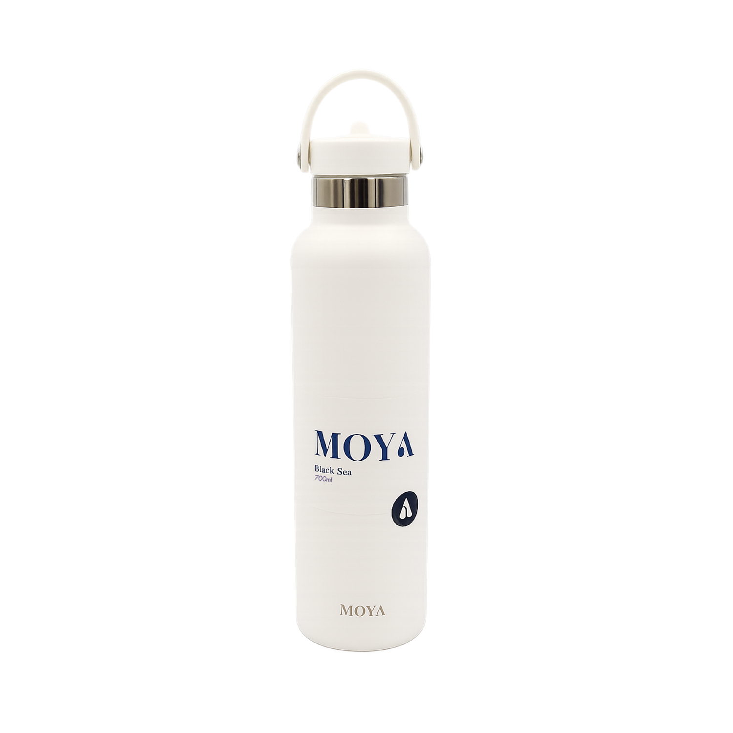 Black Sea 700ml Stainless Steel Water Bottles Straw