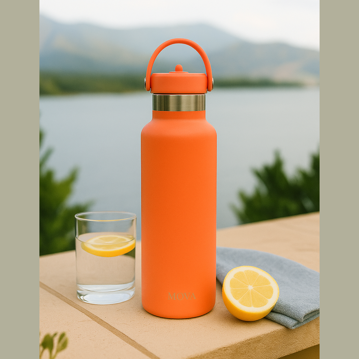 Black Sea 700ml Stainless Steel Water Bottles Straw