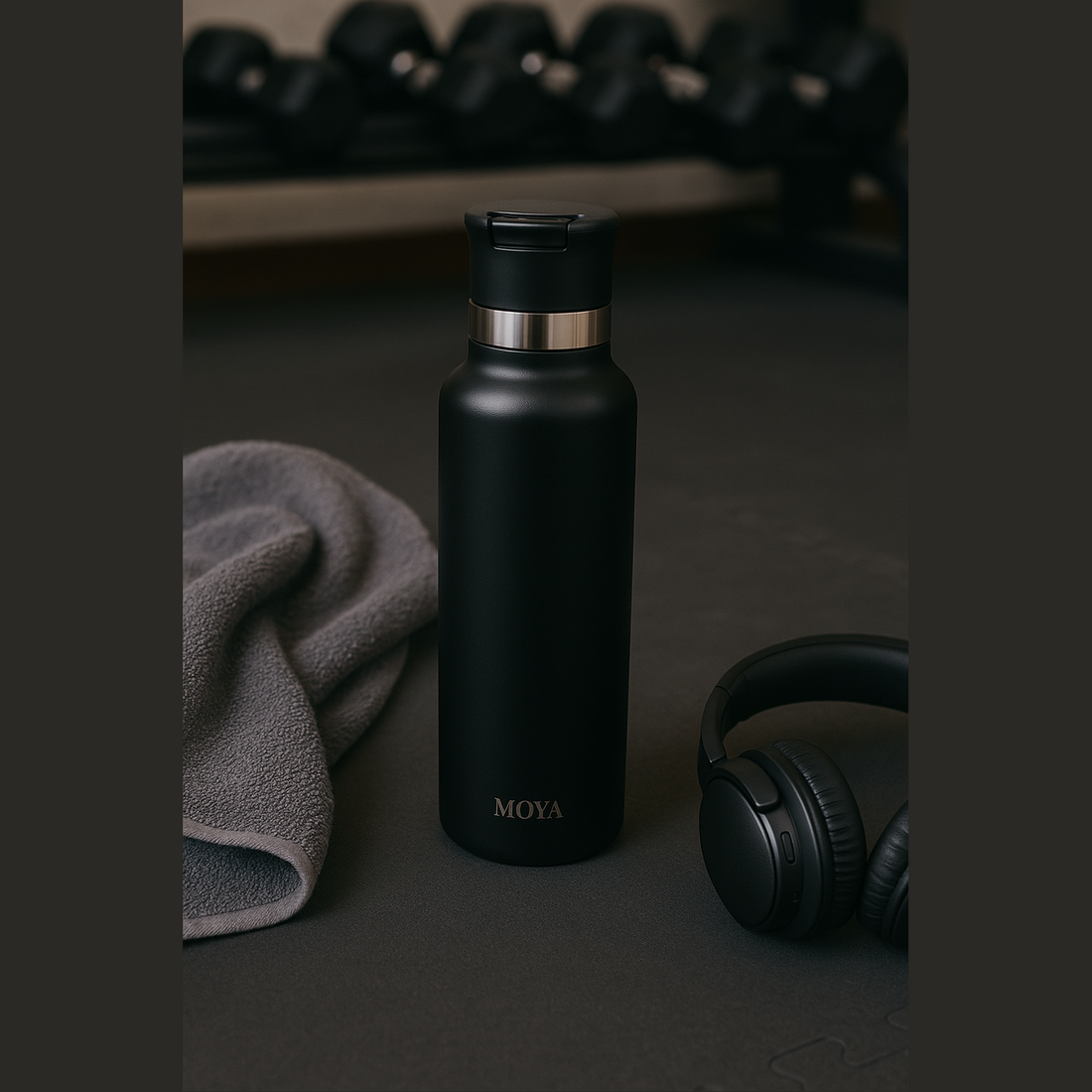 Black Sea 700ml Stainless Steel Water Bottles Spout