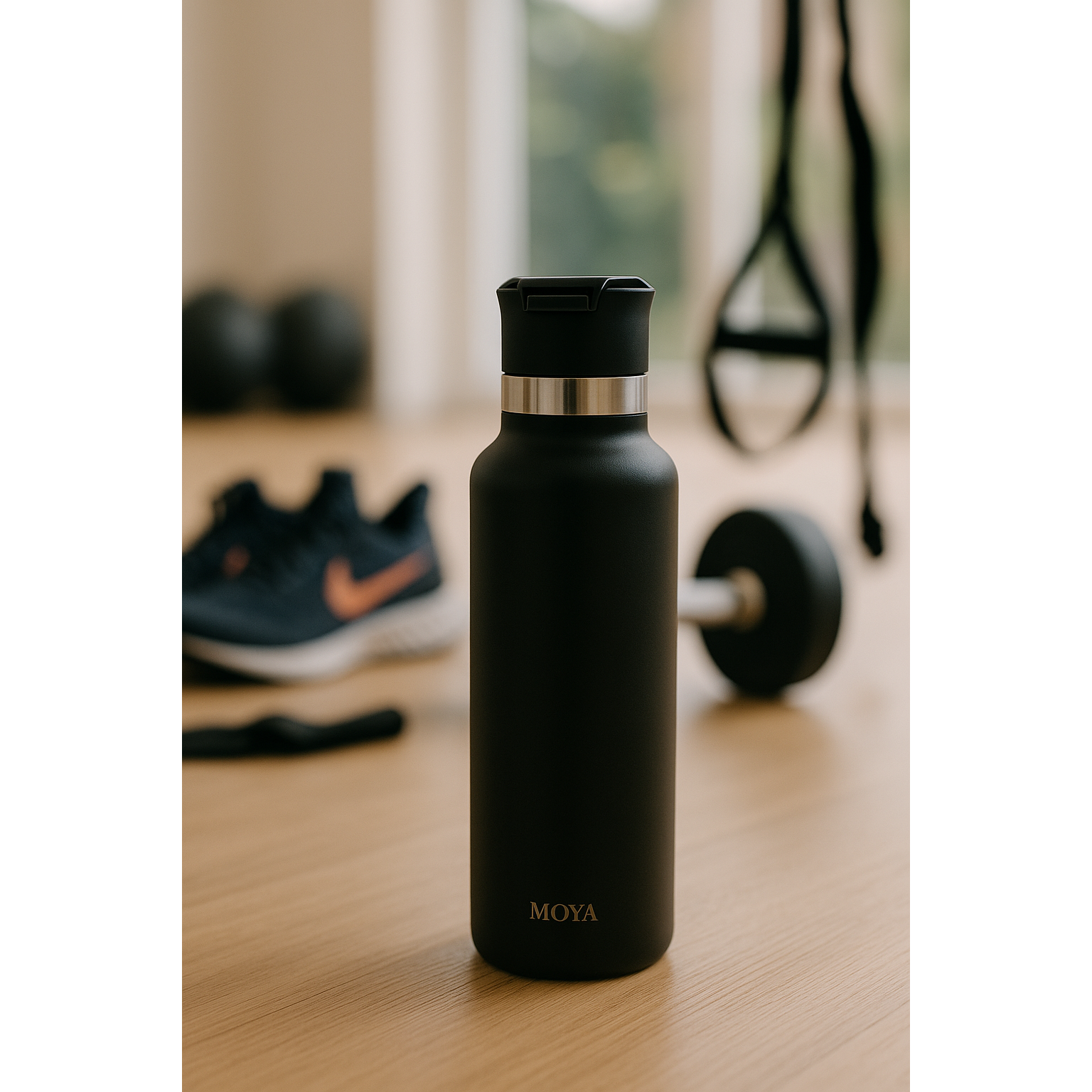 Black Sea 700ml Stainless Steel Water Bottles Spout